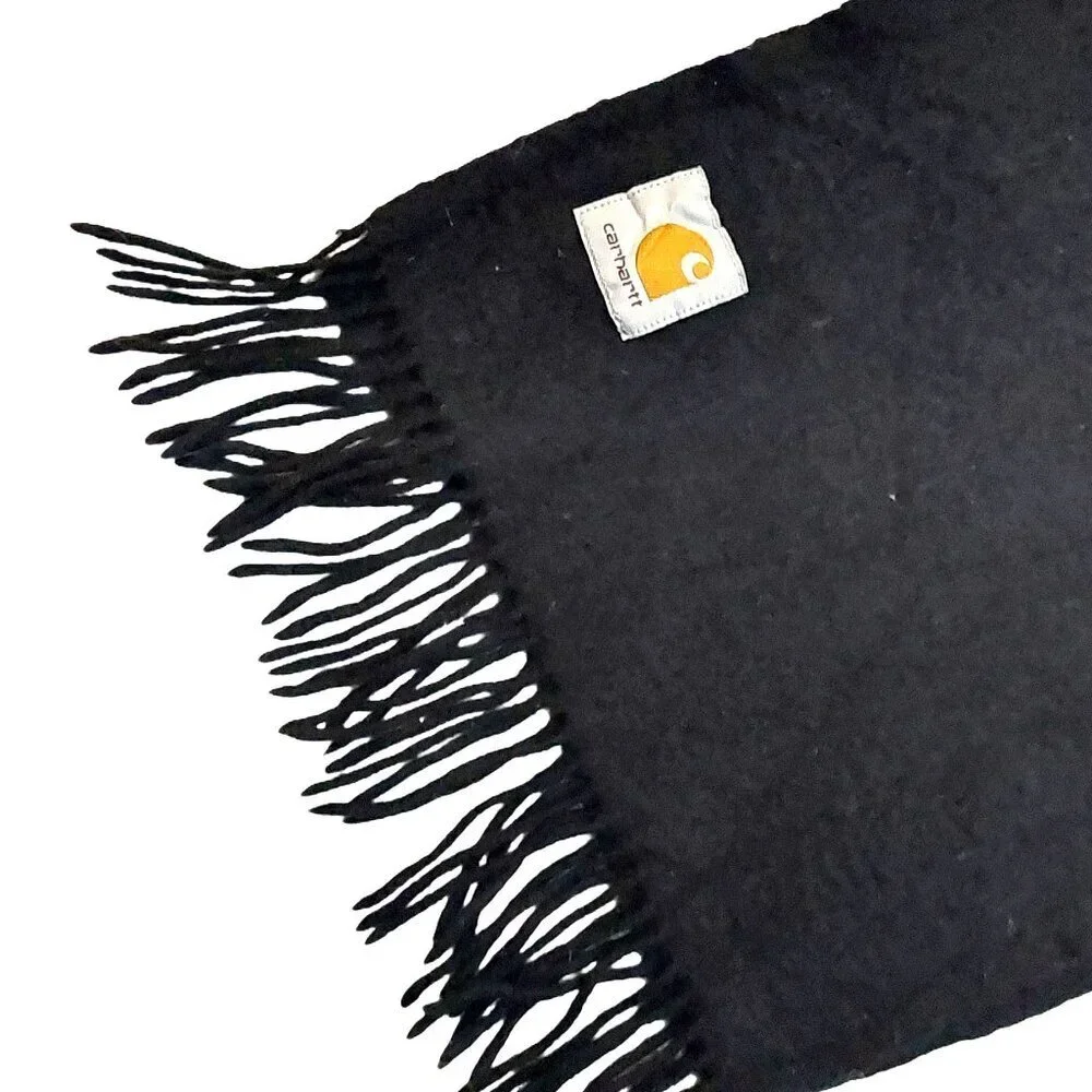 Carhartt Classic Vintage Medium Black Wool Men's Scarf
